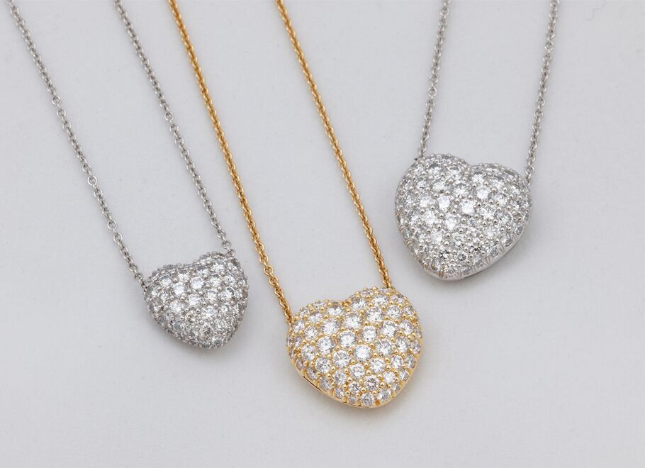 Diamond Heart Necklace 1/10 ct tw Round 10K Rose Gold | Jared